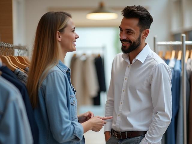 Personal stylist consulting with a client